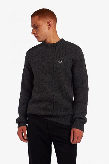 Fred Perry Panelled British Villa Jumper Miesten Neuleet Mustat | FI 1732MQZA